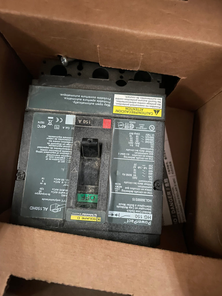Schneider Electric HGL36000S15 Square D Circuit Breaker 150A 3P-New Surplus