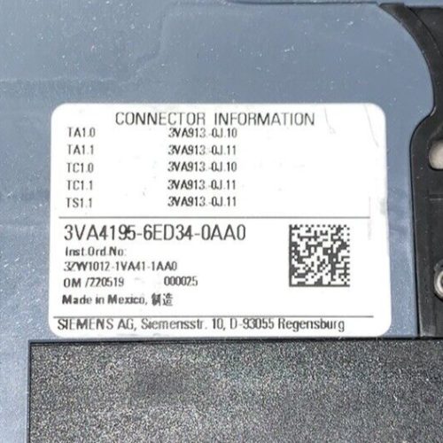 Siemens 3VA4195-6ED34-0AA0 Circuit Breaker