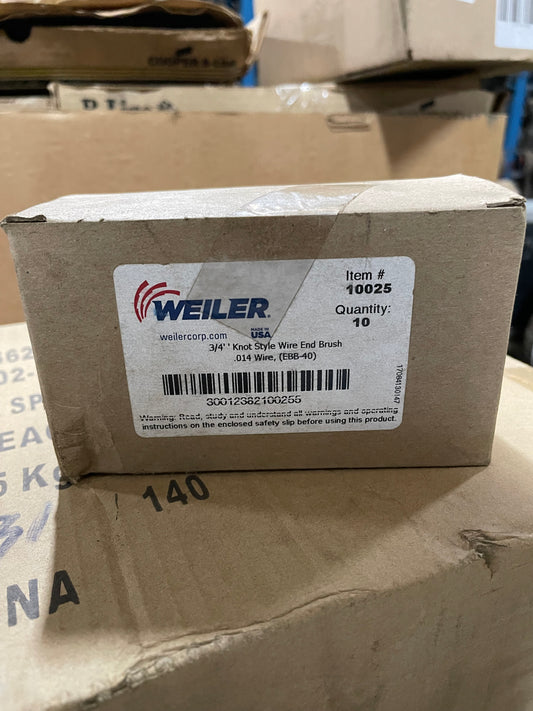 Weiler 10025 3/4in.  Knot Style Wire End Brush (pack of 10) - New Surplus