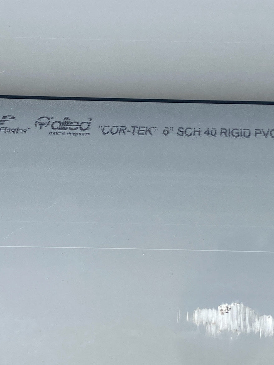 Allied 6-inch schedule 40 Rigid PVC 10 foot - New Surplus