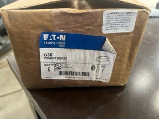 Eaton Crouse-Hinds Conduit Outlet Body 1", Rigid/IMC, C Shape-New Surplus