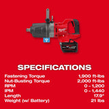 Milwaukee 2868-22HD M18 D-Handle 1" Impact Kit - New Surplus