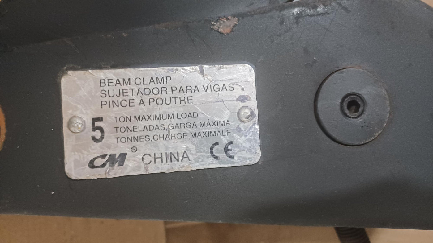 CM 5-TON BC-5 BEAM CLAMP FOR I-BEAM 3.6-12.2in.-Reconditioned.