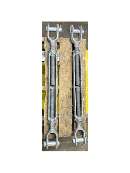 Crosby 1033036 HG-22G Turnbuckle Jaw & Jaw 24in. X 1-3/4in. Heavy Duty Galvanized Steel Rigging Hardware - Reconditioned