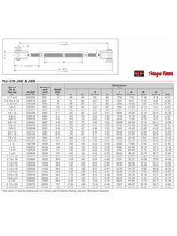 Crosby 1033036 HG-22G Turnbuckle Jaw & Jaw 24in. X 1-3/4in. Heavy Duty Galvanized Steel Rigging Hardware - Reconditioned