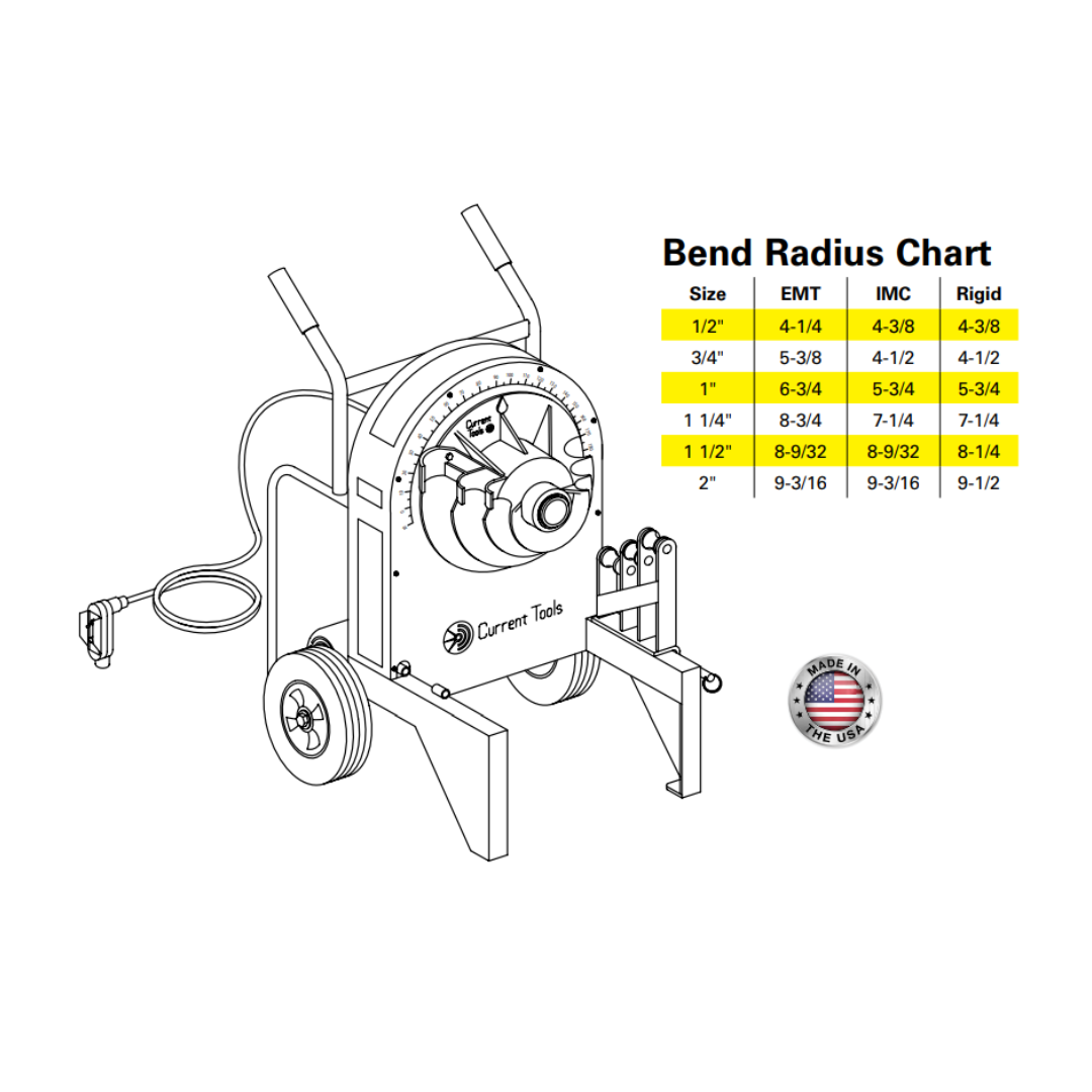 Current Tools 77RIG Electric Bender for 1/2in. to 2in. Rigid & IMC