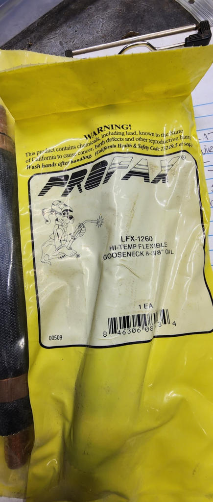 Profax LFX-1260 Hi-Temp Flexible Gooseneck 8-3/8" OAL- New Surplus