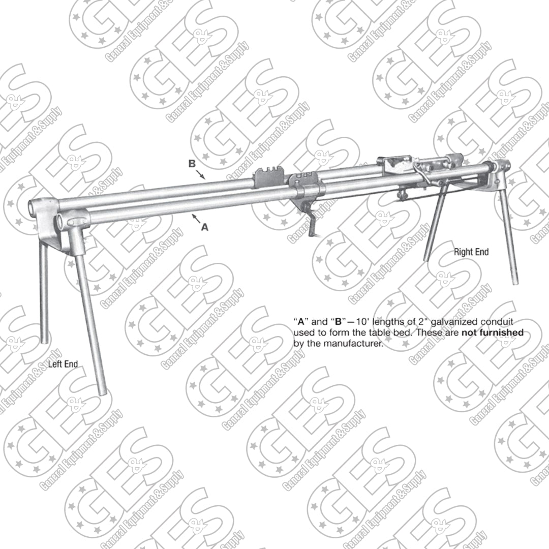 Greenlee 1802 Bending Table - Reconditioned