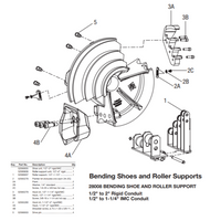 Greenlee 28008 Bending Shoe Group for 1/2in. through 2in. Rigid/IMC Conduit