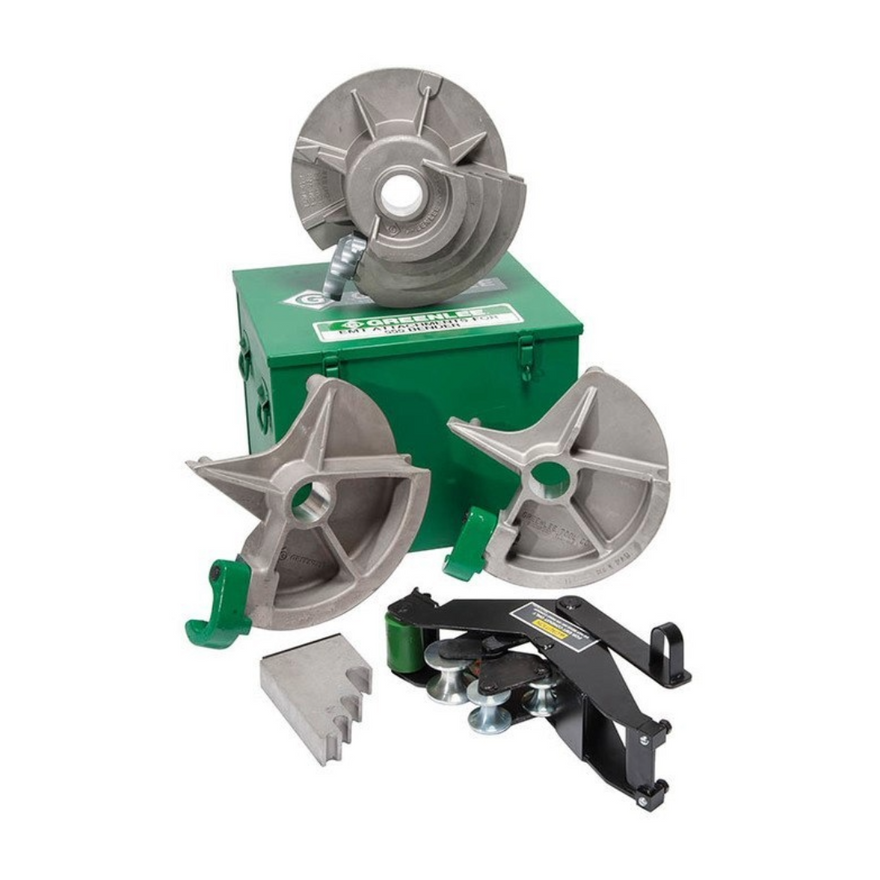 Greenlee 23802 EMT Multi-Shoe Group for 1/2in. to 2in. Conduit with Storage Box - Reconditioned