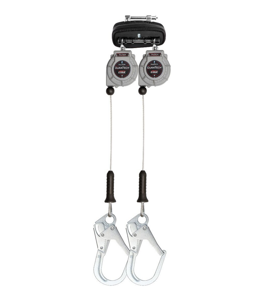 FallTech 83909TP3 9' Leading Edge Cable SRL Twin-leg with Steel Rebar Hooks- New Surplus