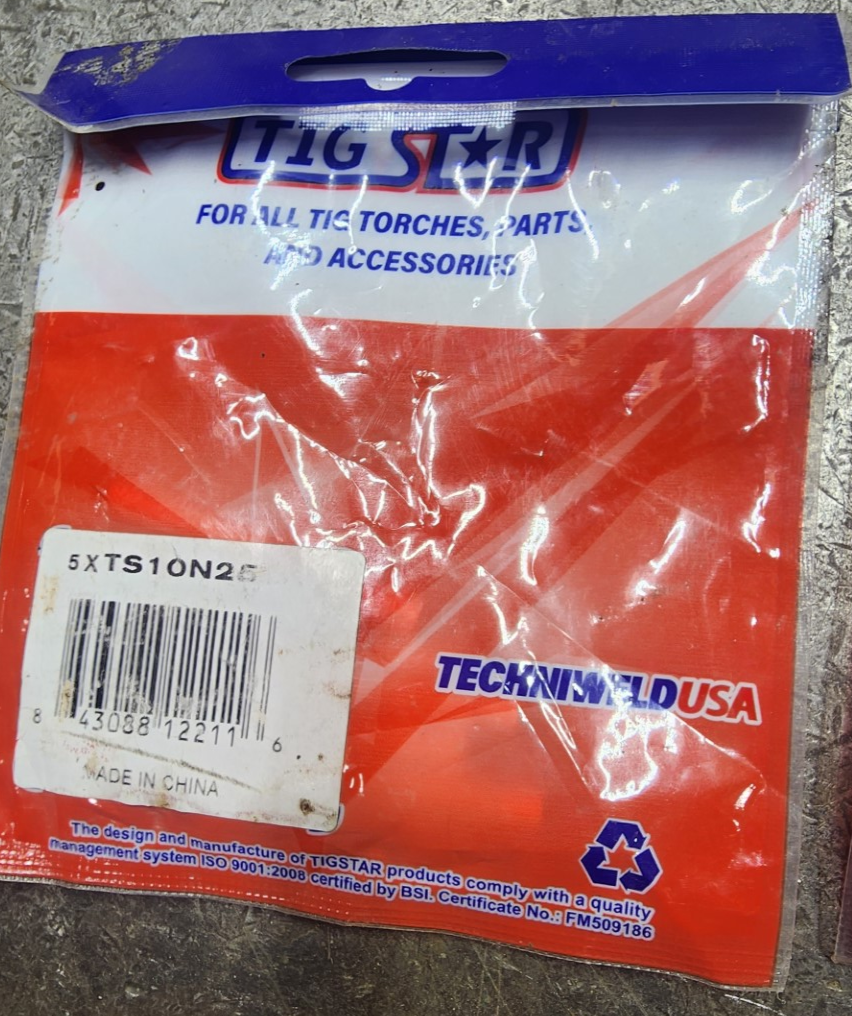 Techniweld TIG STAR 10N25 Collet Body 1/8/3.2mmin.. Tig Torch Collet Pack of 5 - New Surplus