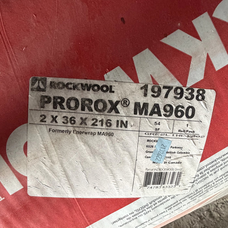Rockwool ProRox MA 960 Stone Wool Insulation Mat - New Surplus