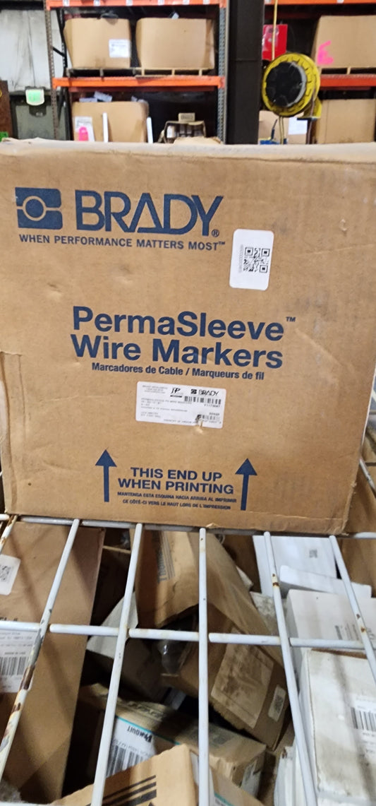 Brady PS-250-2-WT Perma Sleeve Wire Markers - New Surplus