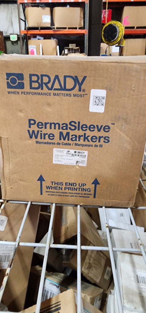 Brady PS-250-2-WT Perma Sleeve Heat Shrink Wire and Cable Labels, 1/4" Dia, for 3"-New Surplus