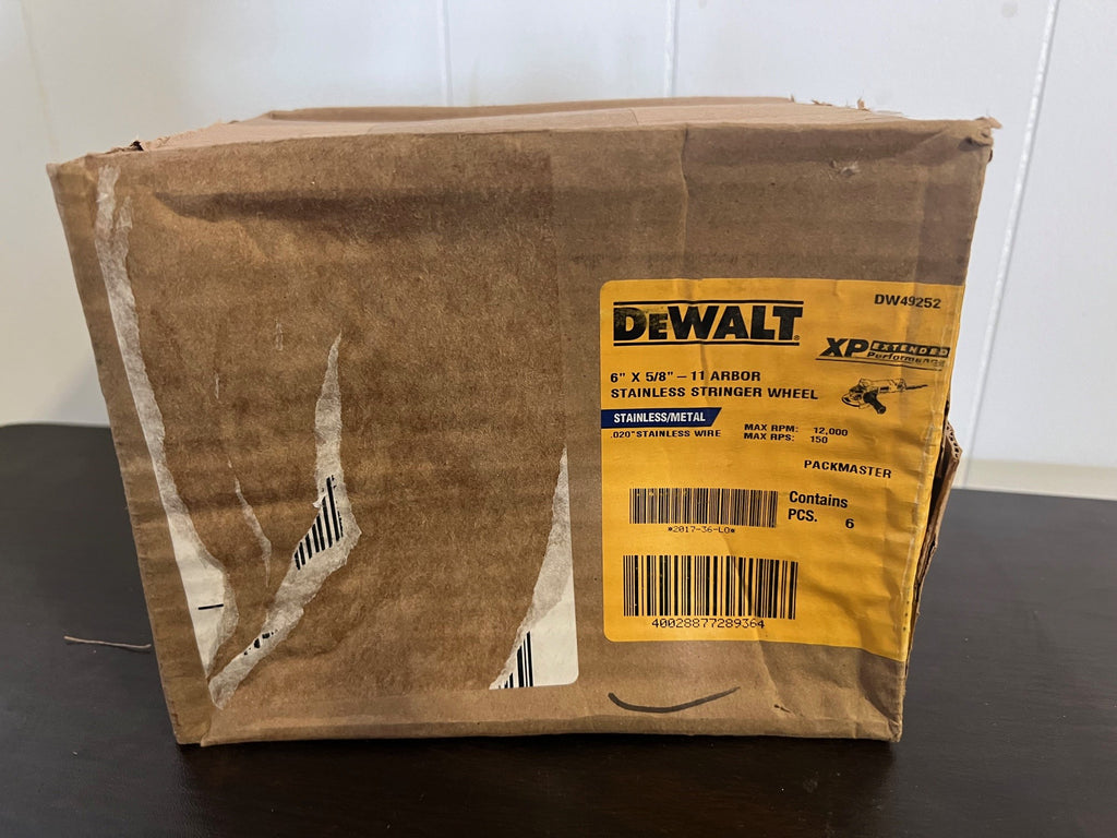 DEWALT DW49252 6 inch X 5/8 inch-11 Stainless Stringer Wire Wheel-New Surplus