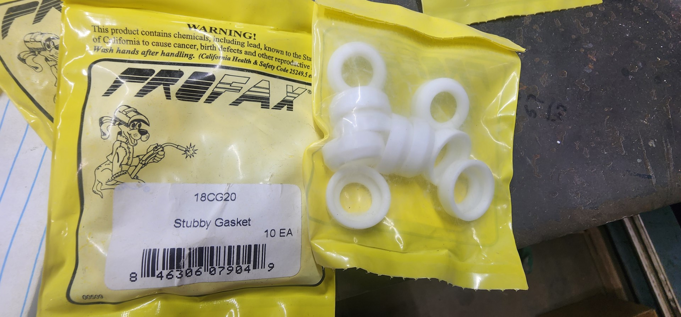 Profax 18CG20 Stubby Gasket for Welding Torch, 10 Pack - New Surplus