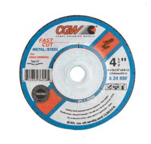 CGW 36260 6 X 1/4 X 5/8-11 A24-R-BF STEEL T27 FAST CUT-New Surplus ( 10 Pack)