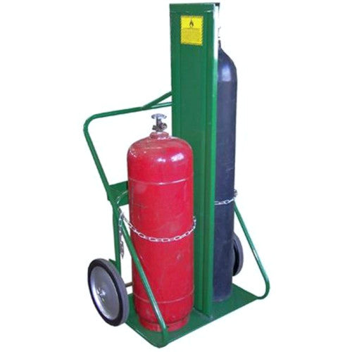 Saf-T-Cart 401-14FW PT Dual Cylinder Cart with Firewall Divider with 1 Yr. Operational Warranty - Reconditioned