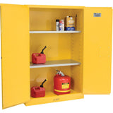 Standard 45 Gallon 43” x 18” x 65” Double Door Flammable Safety Storage Cabinet - General Equipment & Supply