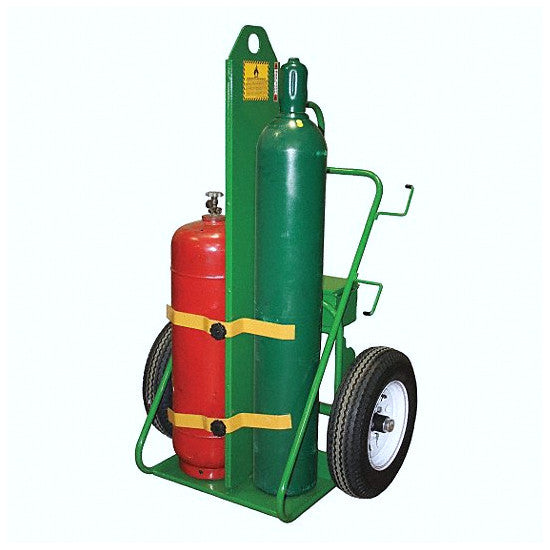 Saf-T-Cart 554-30-FW Dual Bottle Cylinder Cart with Firewall Divider - Reconditioned