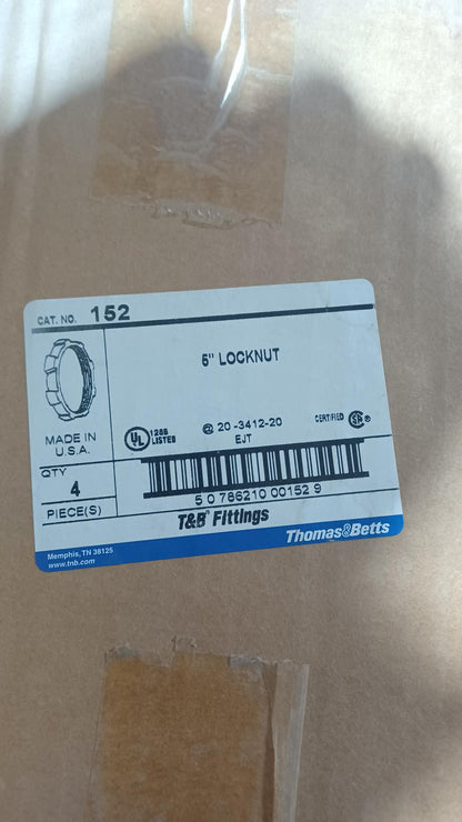 Thomas & Betts 152 5" MALLEABLE LOCKNUT Box of 4 New Surplus