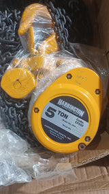 Harrington CF050-20  Hand Chain Hoist with 5 Ton Lift Capacity & 20FT Chain Chain Fall - New Surplus