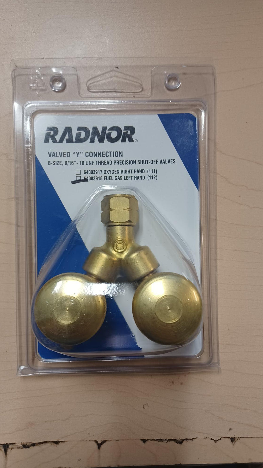 Radnor 64003918 Fuel Gas Left Hand Y Connection - New Surplus