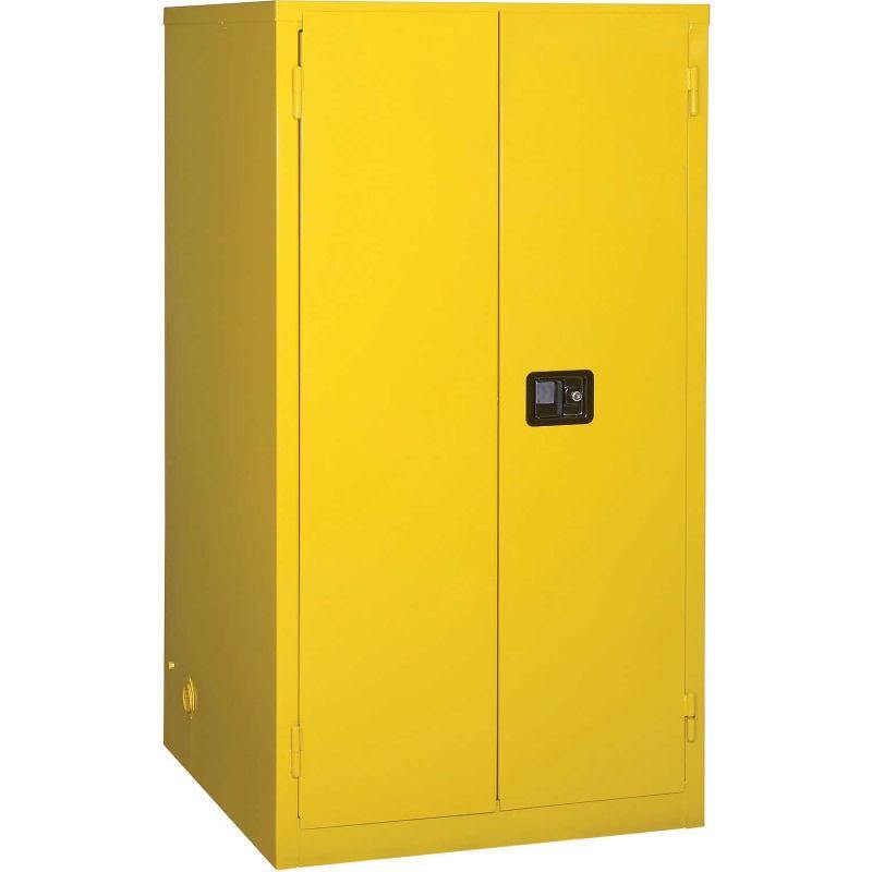 Standard 60 Gallon 34 x 34 x 65 Inch Double Door Flammable Safety Storage Cabinet- Remanufactured - General Equipment & Supply