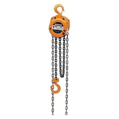 Harrington CF010-10 Hand Chain Hoist with 1 Ton Capacity Lift Capacity & 20FT Chain Fall  - Reconditioned