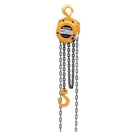 Harrington CF015-10 Hand Chain Hoist with 3000lb Capacity & 10FT Chain Fall - Reconditioned