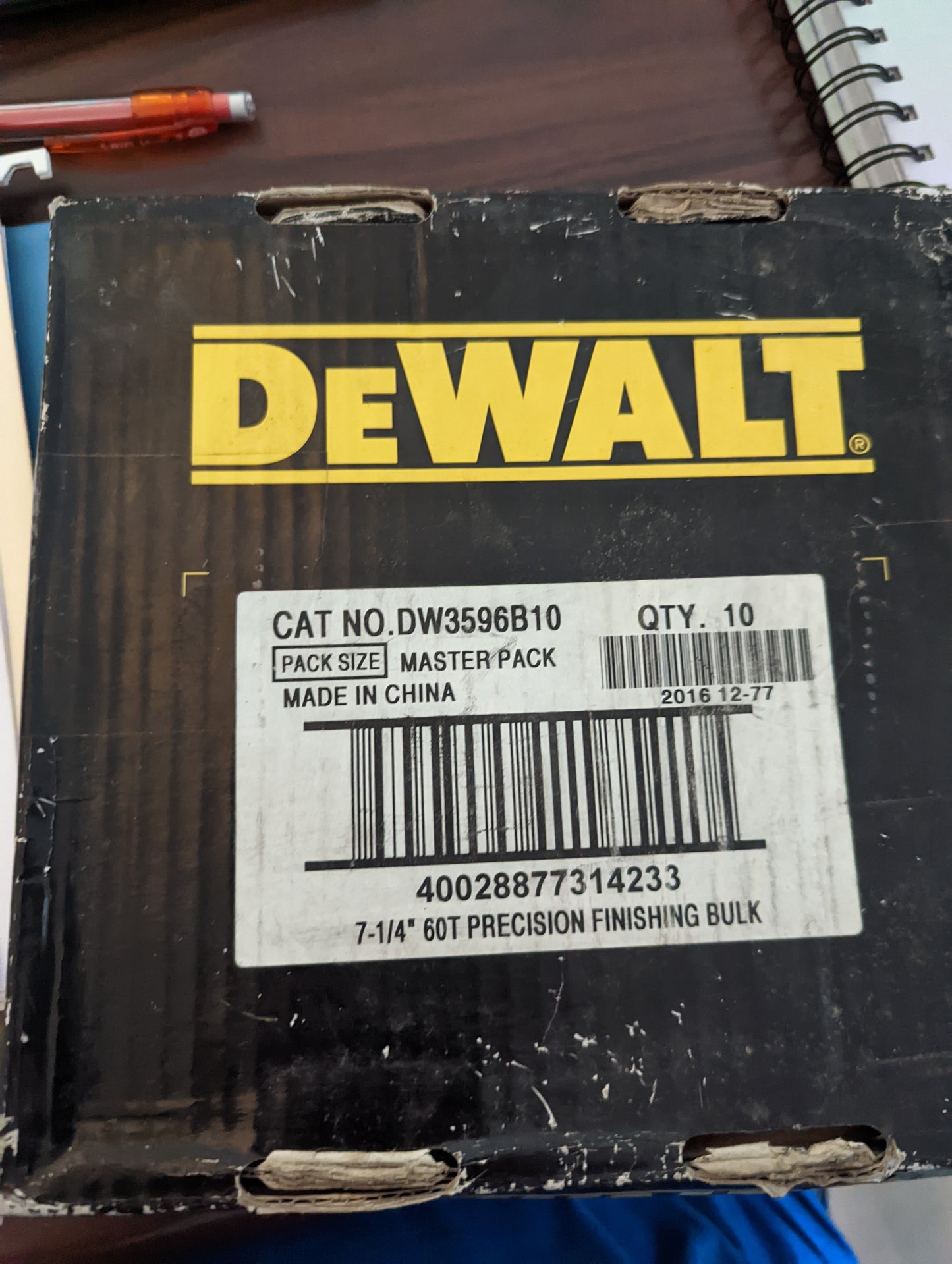 Dewalt DW3599B10 7-1/4 60T Bulk 10-Pack Precision Framing Saw Blade