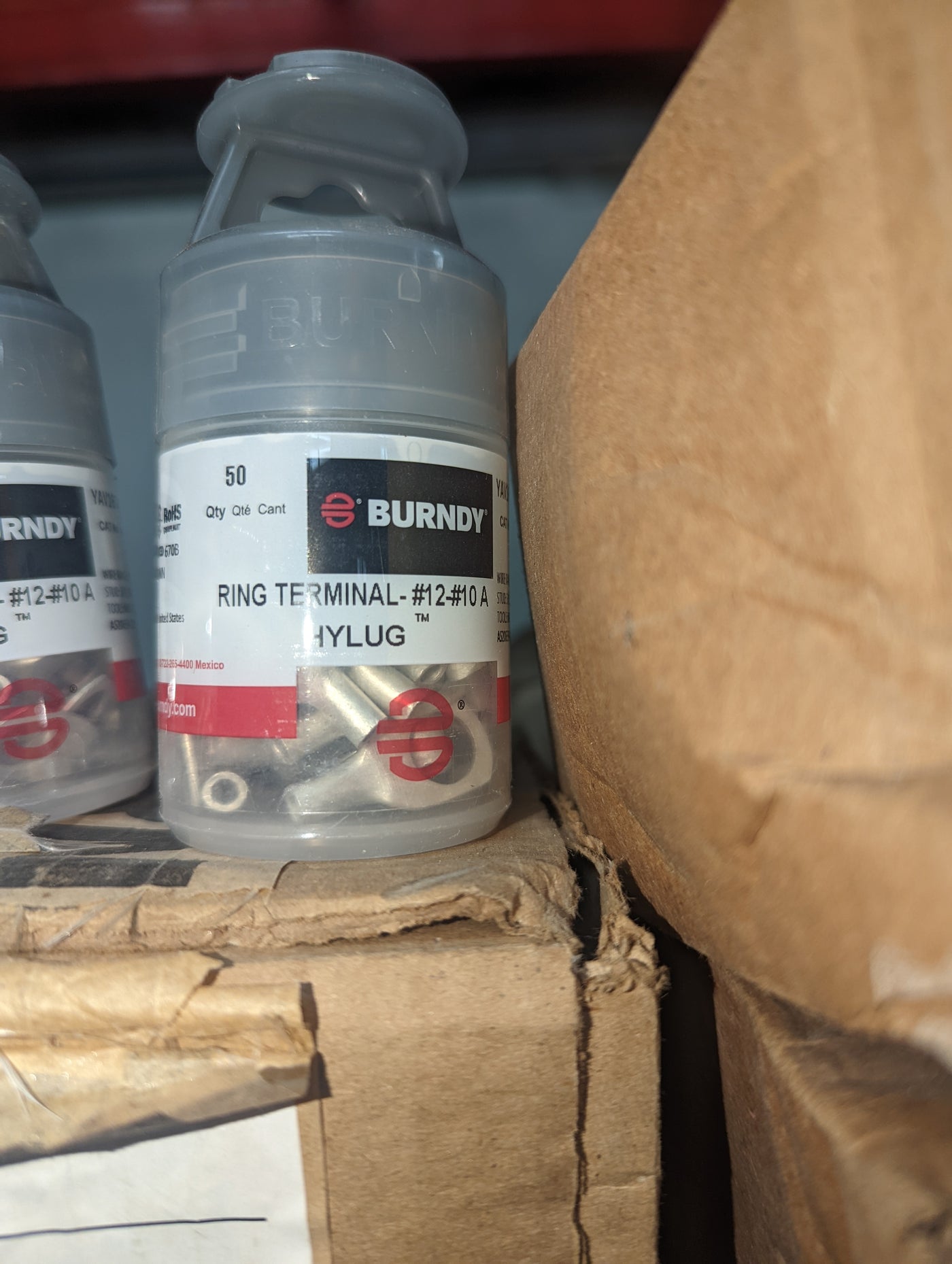 Burndy YAV10T4BOX Copper Compression Lug, Box of 50 -  New Surplus