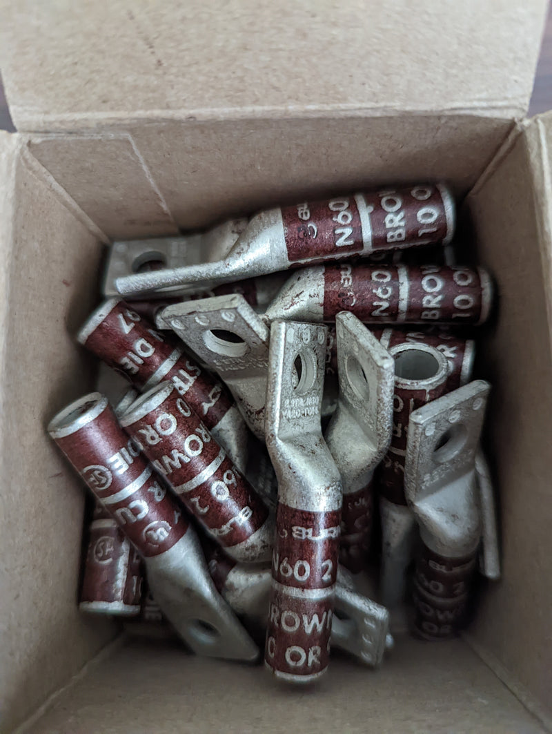 Burndy YA2CTC14 Copper Compression Lug, 25 Per Box - New Surplus