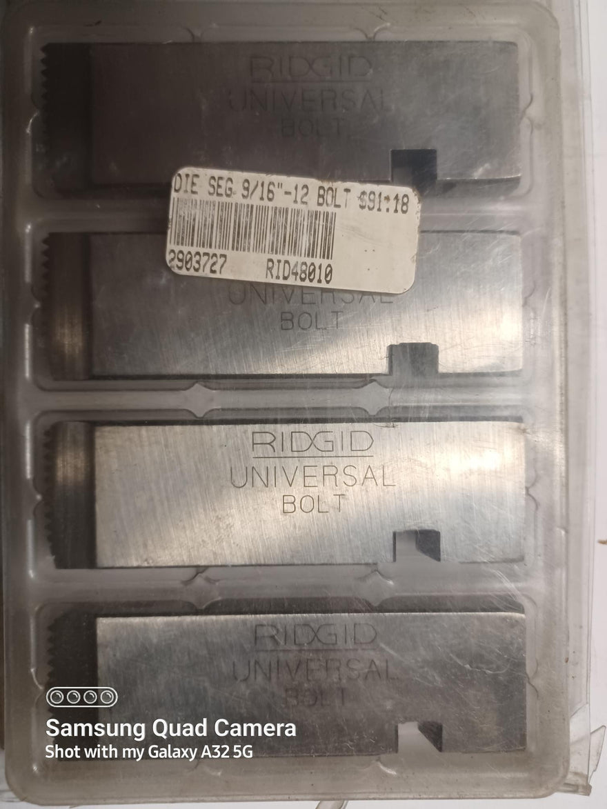 Ridgid 48010 Universal Bolt Dies - New Surplus