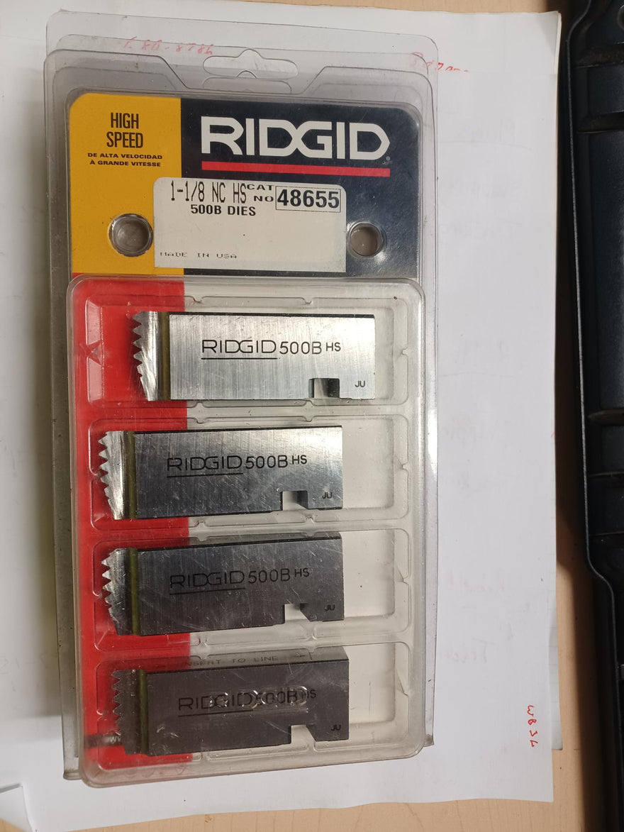 Ridgid 48655 High Speed 500B Dies - New Surplus