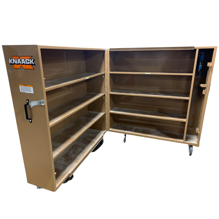 Knaack 100 60” x 30” x 65” Rolling Bi-fold Clam Shell Storage Cabinet with Casters- Remanufactured - General Equipment & Supply