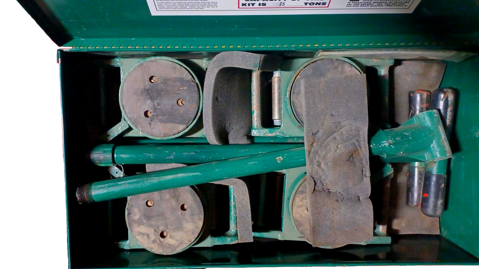 Hilman Rollers KRS15SLP FT Series Chain Action Roller Kit, 15Ton