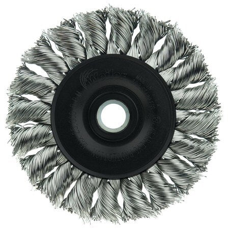 WEILER 08264 3" STANDARD TWIST WIRE WHEEL, .014 SS, 1/2"-3/8" A.H. (10 PER BOX)    NEW SURPLUS