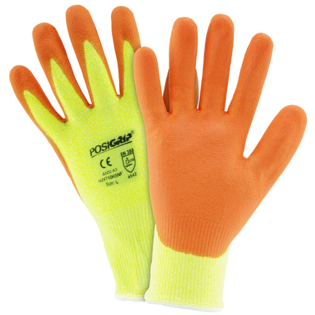 West Chester HVY710HSNF Hi Vis Foam Nitrile Palm Coated Gloves, Cut Resistant Glove, Sz 2XL, 12 Pack, New Surplus
