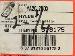 Burndy YA2CL2BOX Copper Compression Lug