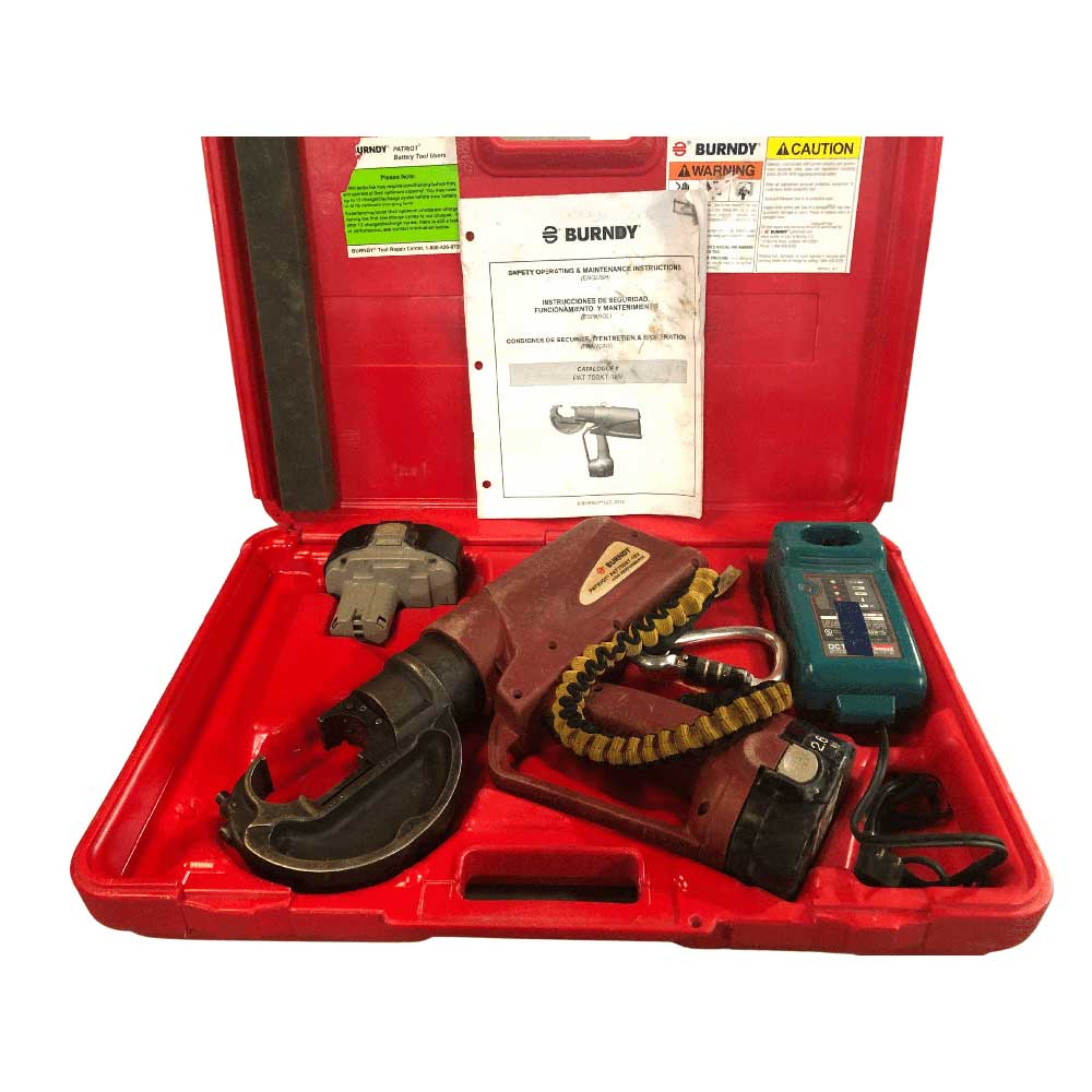 Burndy PAT750XT Cordless 18V Battery Cable Crimper - Reconditioned