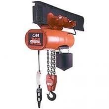 CM 5285M 5-TON XL ELECTRIC CHAIN HOIST, 10’ OF LIFT, MOTOR TROLLEY MOUNTED- Reconditioned  with 1 Year Operational Warranty