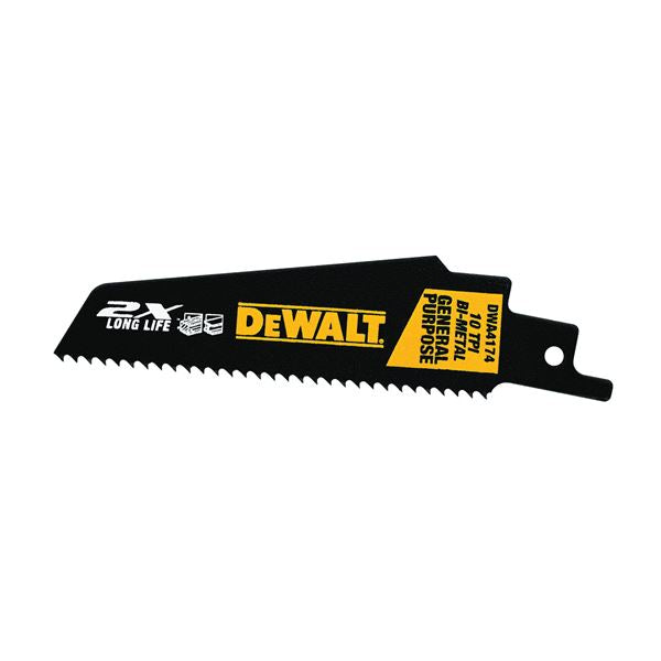 DeWalt DWA4174 2X Long Life Wood and Metal Cutting Reciprocating Saw Blades, 5-5packs, New Surplus
