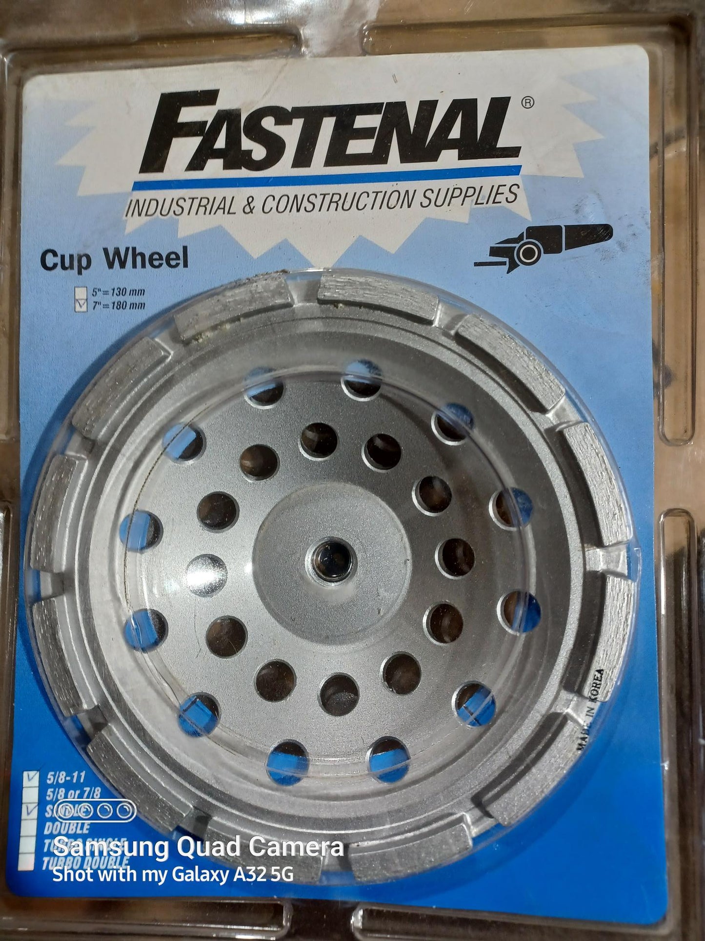 Fastenal Diamond Cup Grinding Wheel - New Surplus