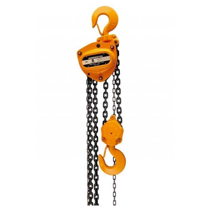 Harrington CF050-20 5 Ton Chain Fall Hand Chain Hoist w/ 20FT Chain - Reconditioned