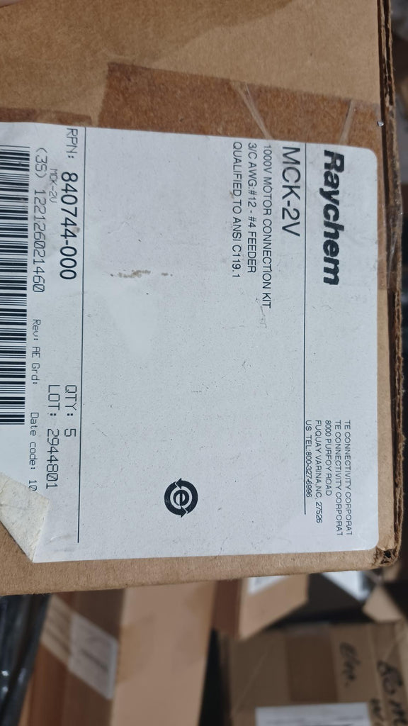 Raychem MCK2V Heat Shrink Motor Connection Splice Kit, 2 kVAC New