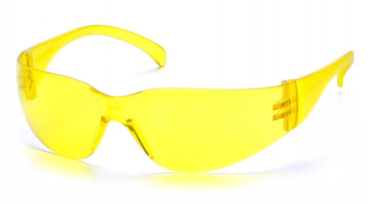Pyramex S4130S Intruder Amber Lens with Amber Temples Safety Glasses, Box of 12 - New Surplus