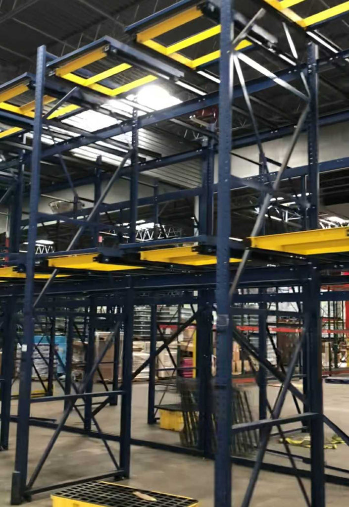 Ridg-U-Rak UF-M43I Push Back Pallet Racking System, 1,044 Pallet Capacity, 18' - Used