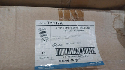 Thomas and Betts TK117A Pack of 10 2-1/2in. Compression Coupling New Surplus